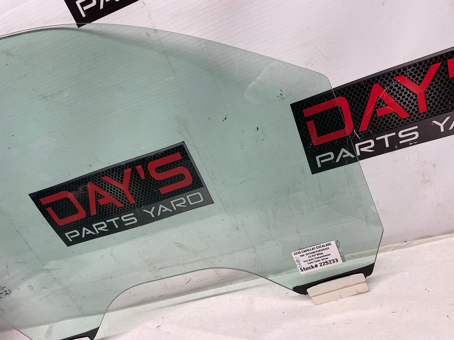 2018 Cadillac Escalade RH Passenger Front Door Window Glass OEM - Day's Parts Yard