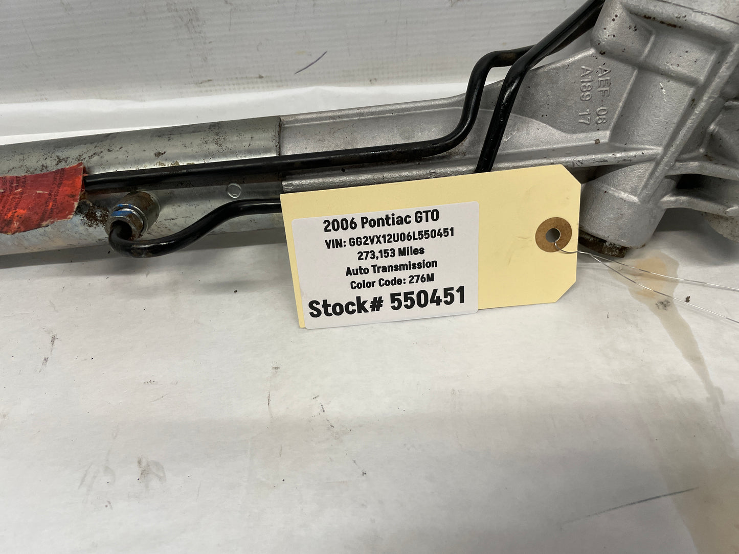 2006 Pontiac GTO Power Steering Rack and Pinion Gear OEM - Day's Parts Yard