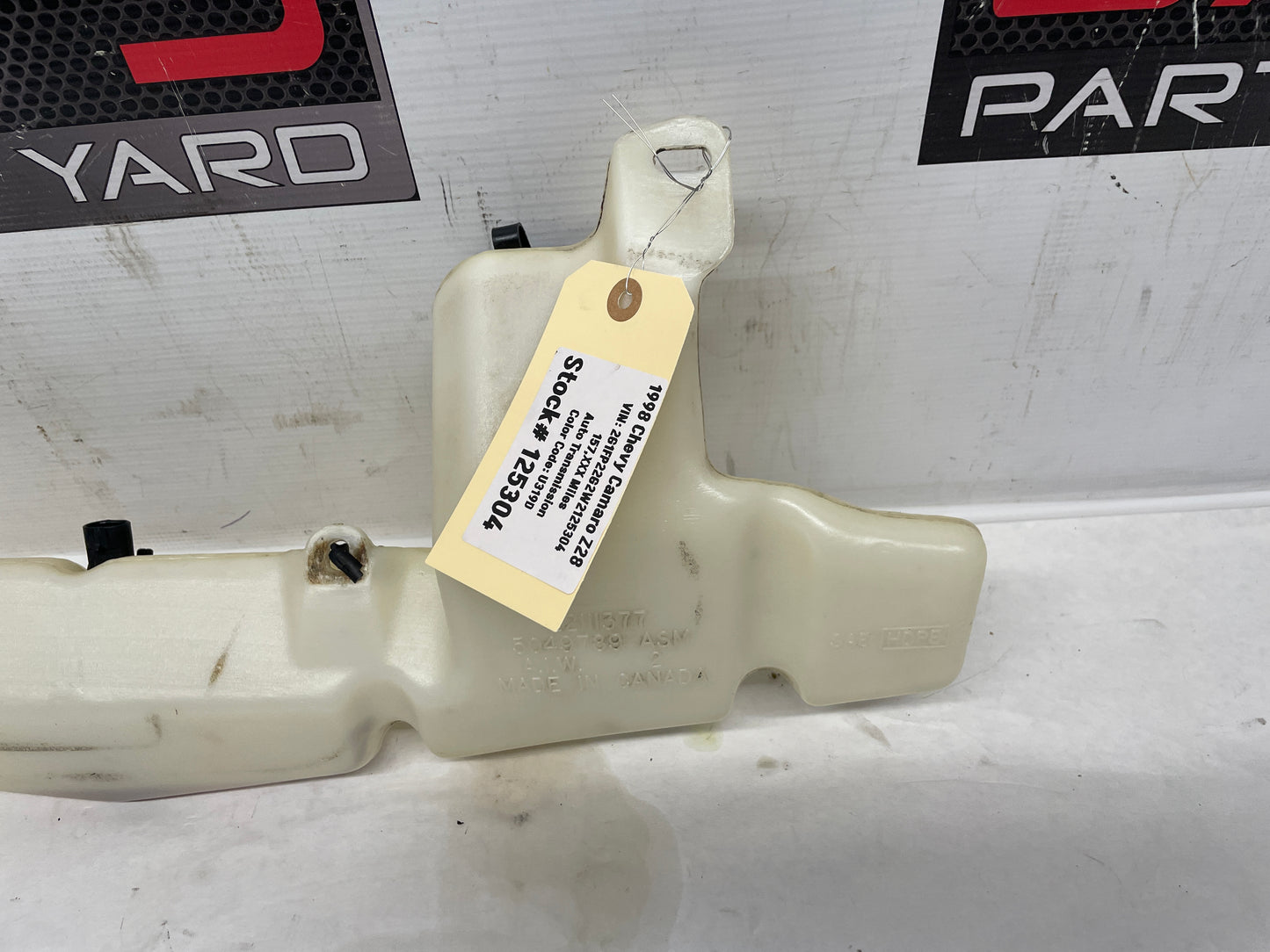 1998 Chevy Camaro Z28 Windshield Washer Fluid Reservoir Bottle Tank OEM - Day's Parts Yard