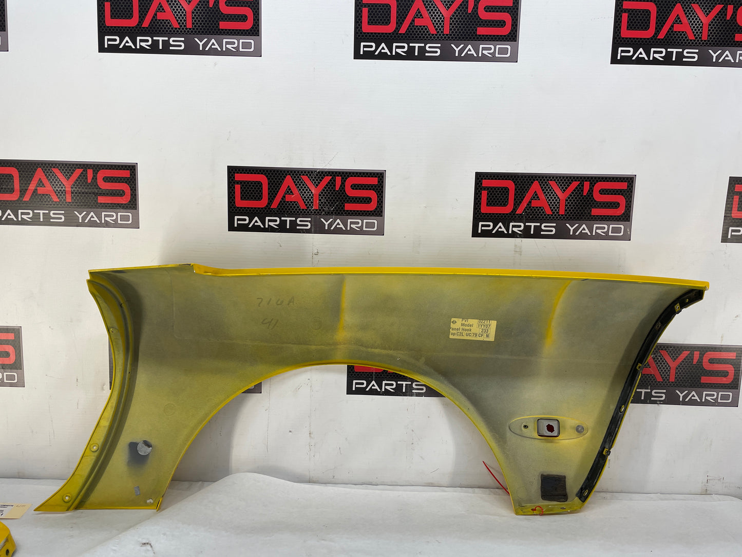 2004 Chevy C5 Corvette RH Passenger Rear Quarter Fender Yellow OEM - Day's Parts Yard