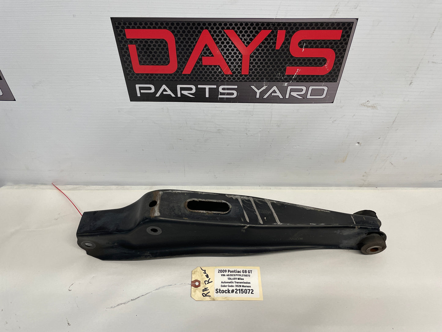 2009 Pontiac G8 GT RH Passenger Rear Lower Control Arm OEM - Day's Parts Yard