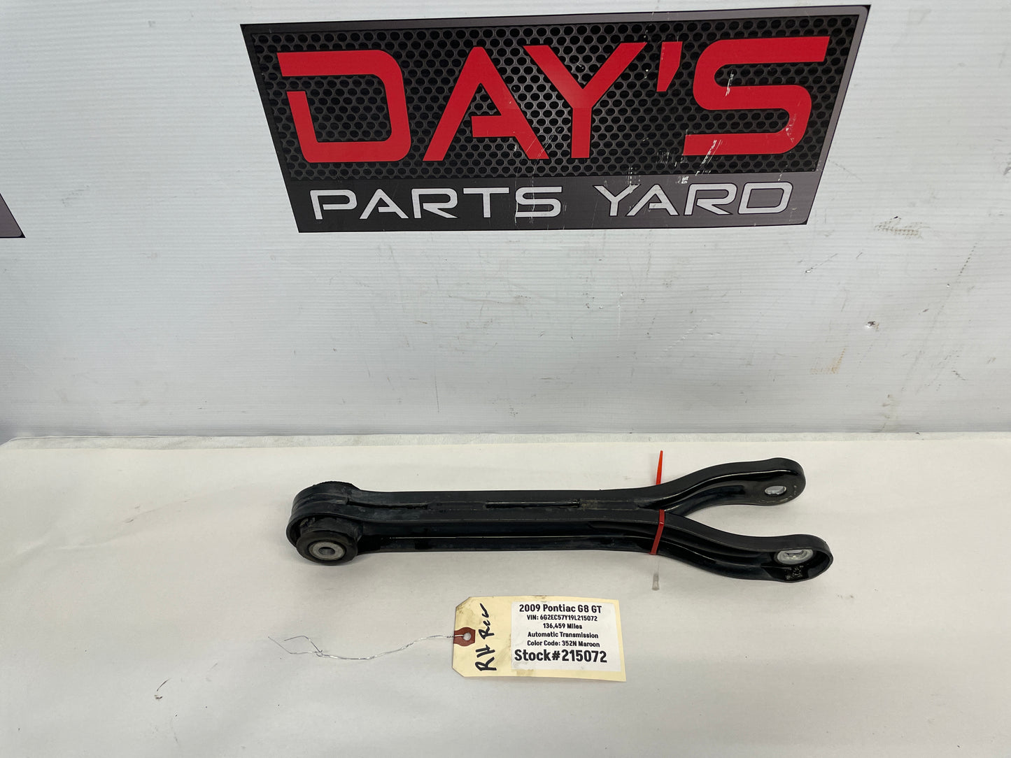 2009 Pontiac G8 GT RH Passenger Rear Suspension Trailing Control Arm Link OEM - Day's Parts Yard