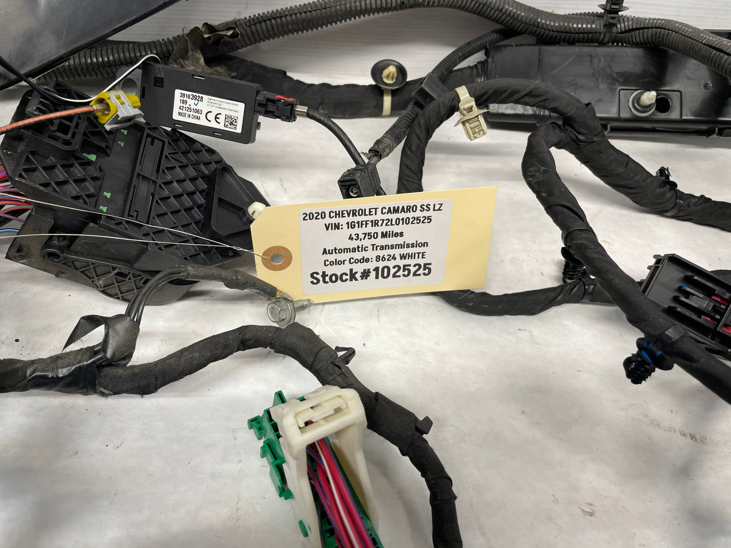 2020 Chevy Camaro SS LZ Body Chassis Wire Wiring Harness OEM - Day's Parts Yard