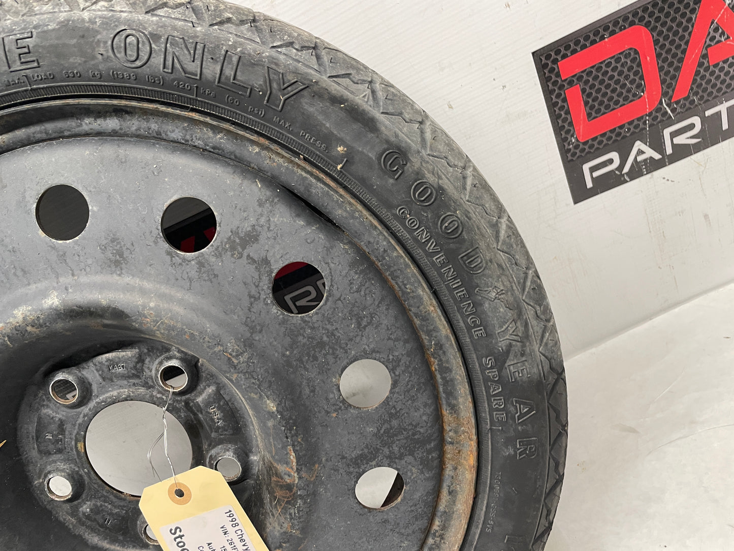 1998 Chevy Camaro Z28 Compact Spare Wheel & Tire OEM - Day's Parts Yard