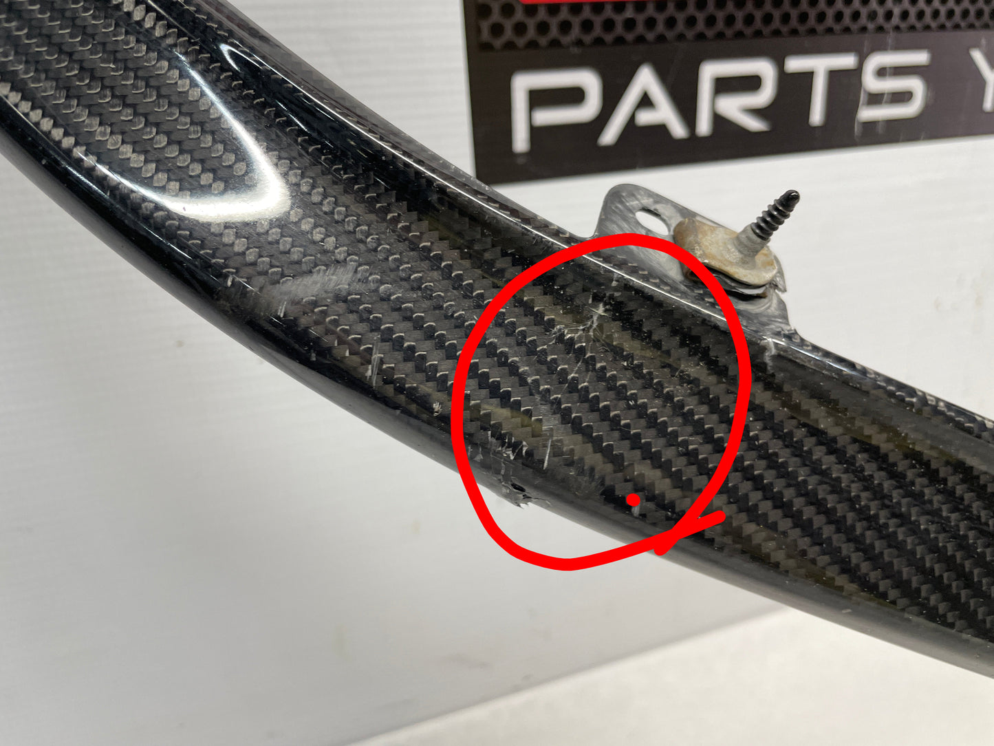 2016 Cadillac ATS-V Front Bumper End Carbon Spoiler Splitter Lip OEM DAMAGED - Day's Parts Yard