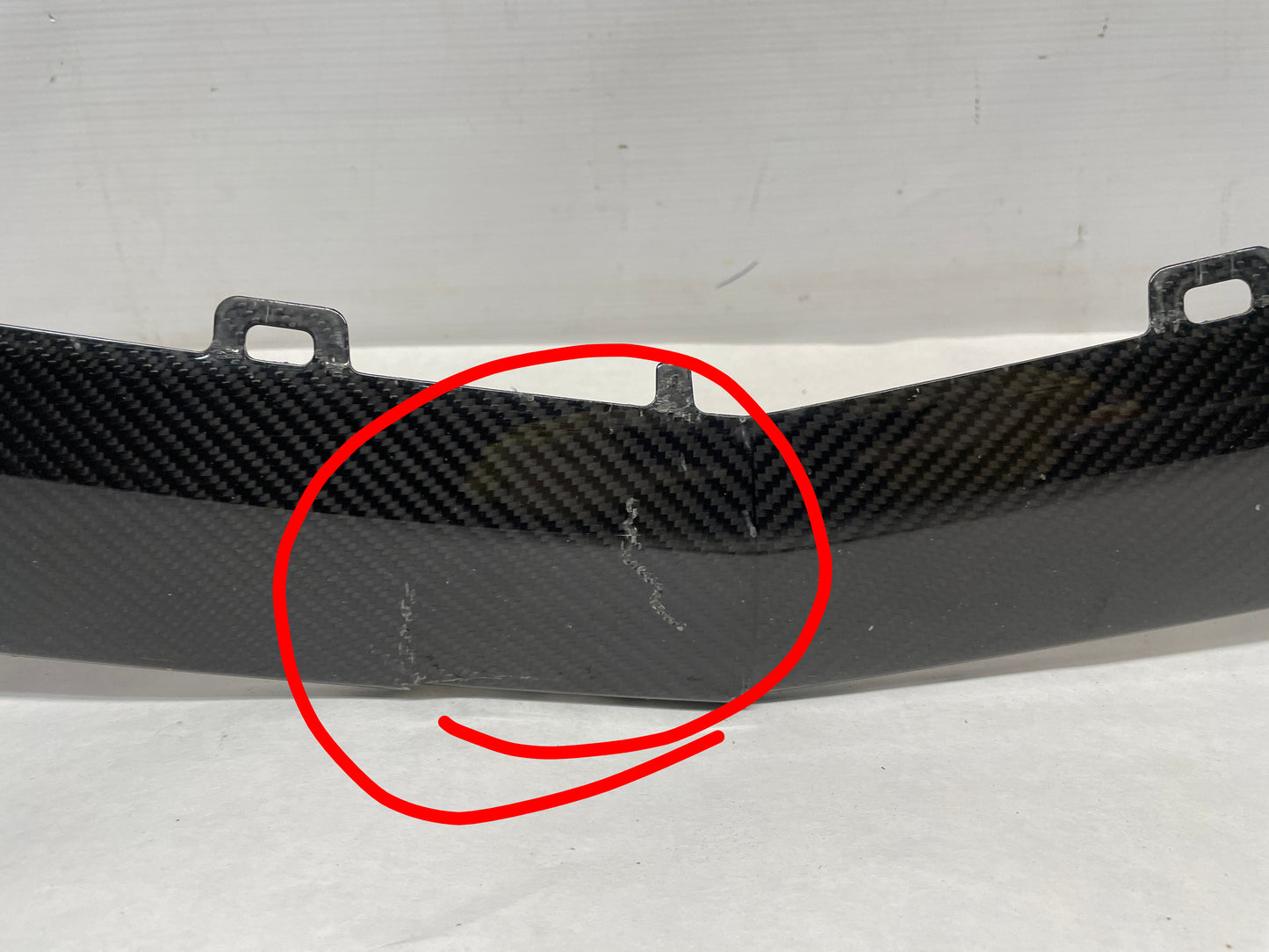 2016 Cadillac ATS-V Front Bumper End Carbon Spoiler Splitter Lip OEM DAMAGED - Day's Parts Yard