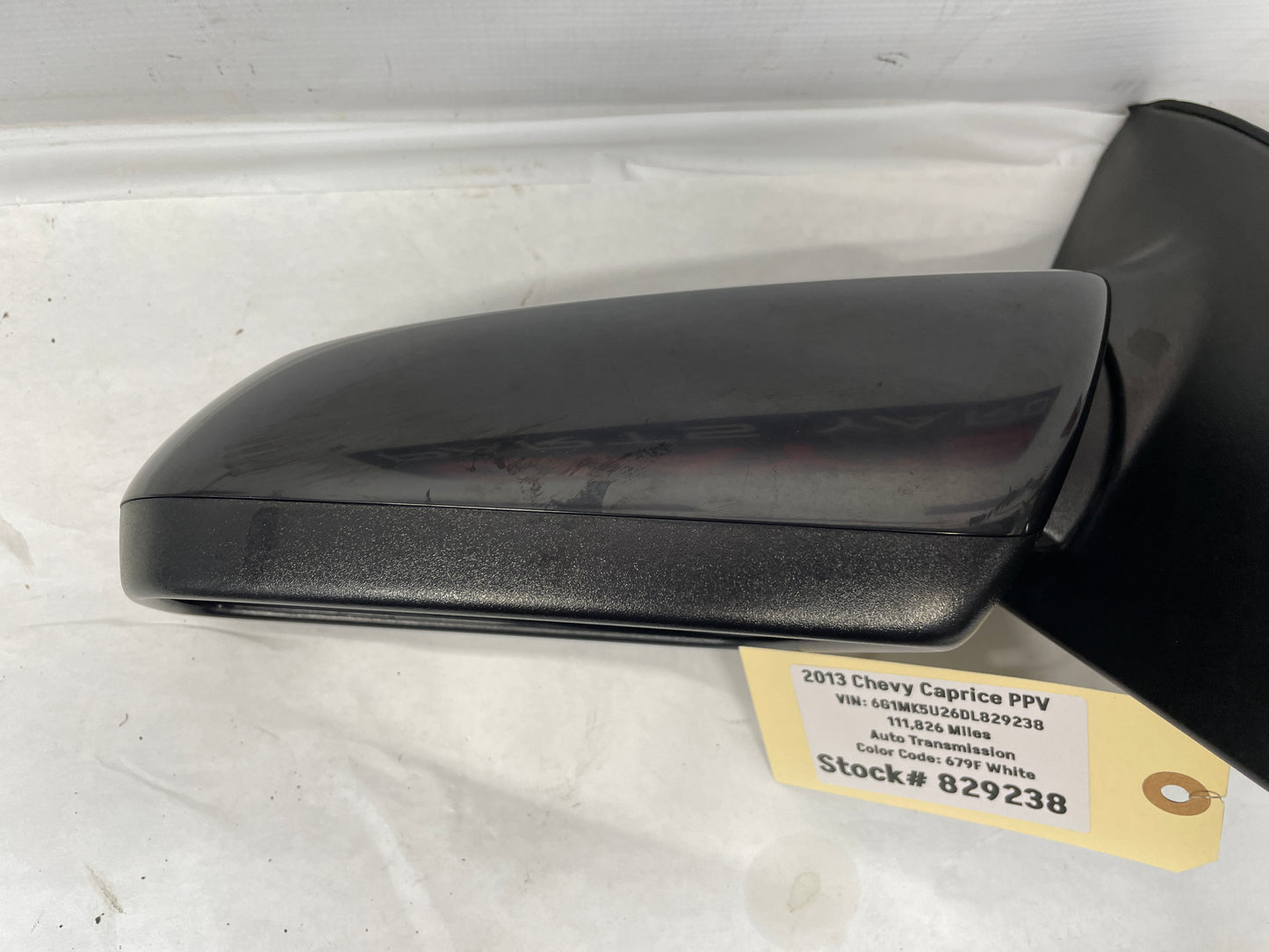 2013 Chevy Caprice PPV LH Driver Exterior Mirror Black OEM - Day's Parts Yard