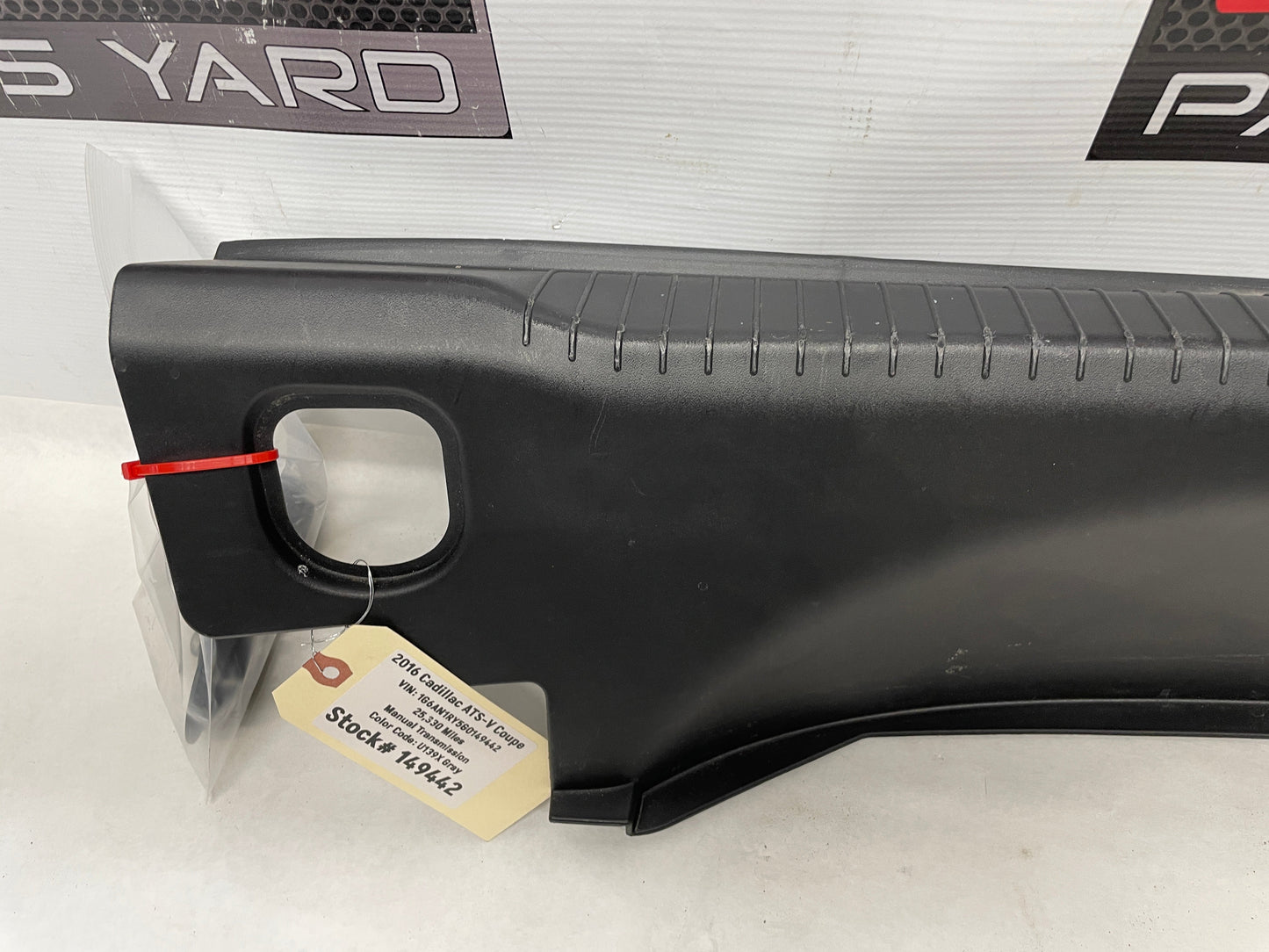 2016 Cadillac ATS-V Coupe Rear End Trunk Lid Sill Scuff Trim Finish Panel OEM - Day's Parts Yard