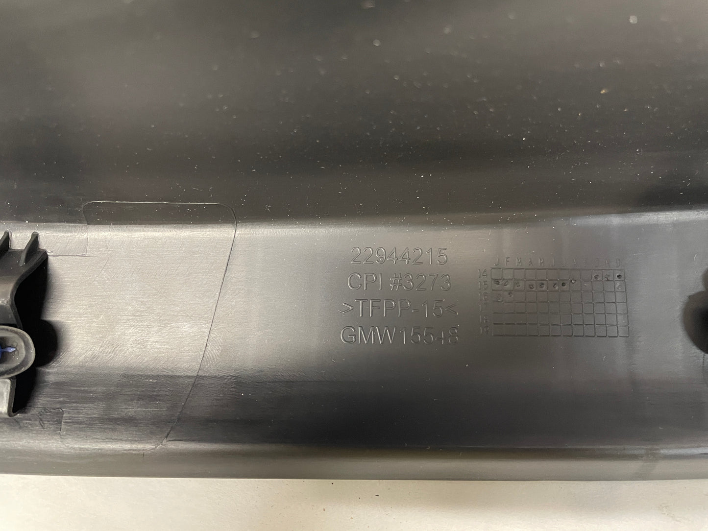 2016 Cadillac ATS-V Coupe Rear End Trunk Lid Sill Scuff Trim Finish Panel OEM - Day's Parts Yard