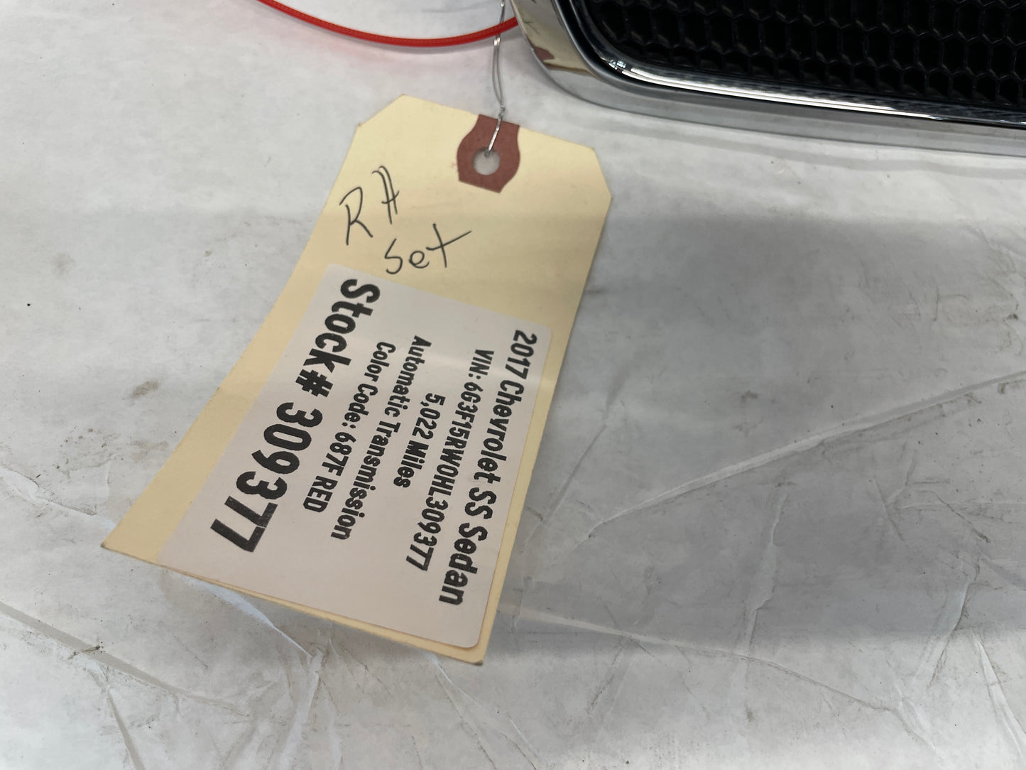 2017 Chevy SS Sedan RH Passenger Fender Marker Light OEM - Day's Parts Yard