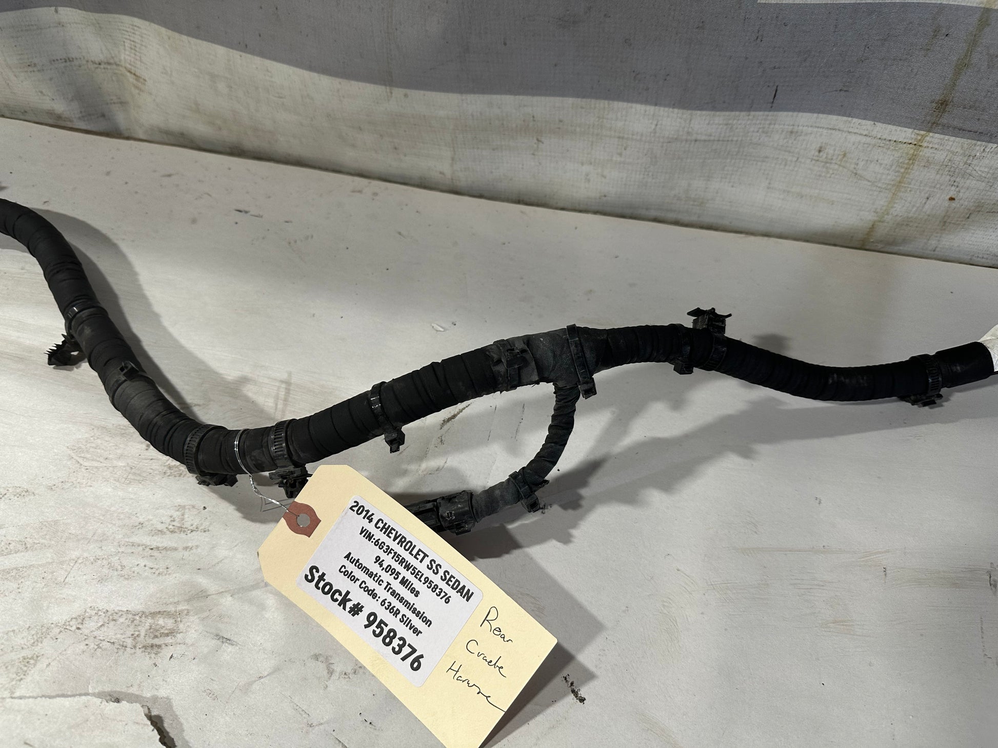 2014 Chevy SS Sedan Rear Cradle Subframe Wire Wiring Harness OEM - Day's Parts Yard