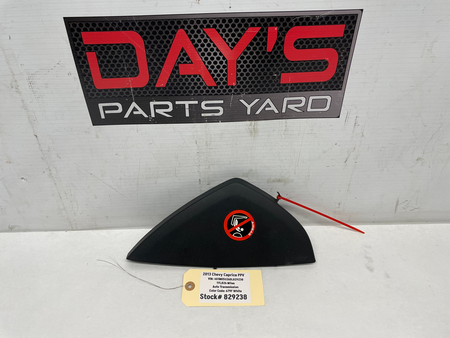 2013 Chevy Caprice PPV RH Passenger Dash Trim End Cap OEM - Day's Parts Yard