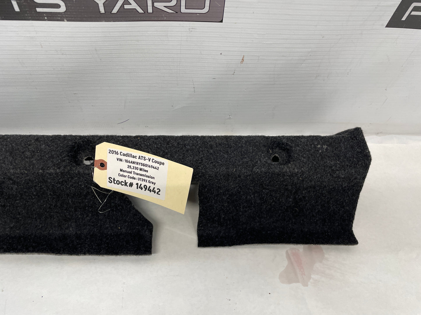 2016 Cadillac ATS-V Coupe Trunk Cargo Compartment Panel Trim - Day's Parts Yard