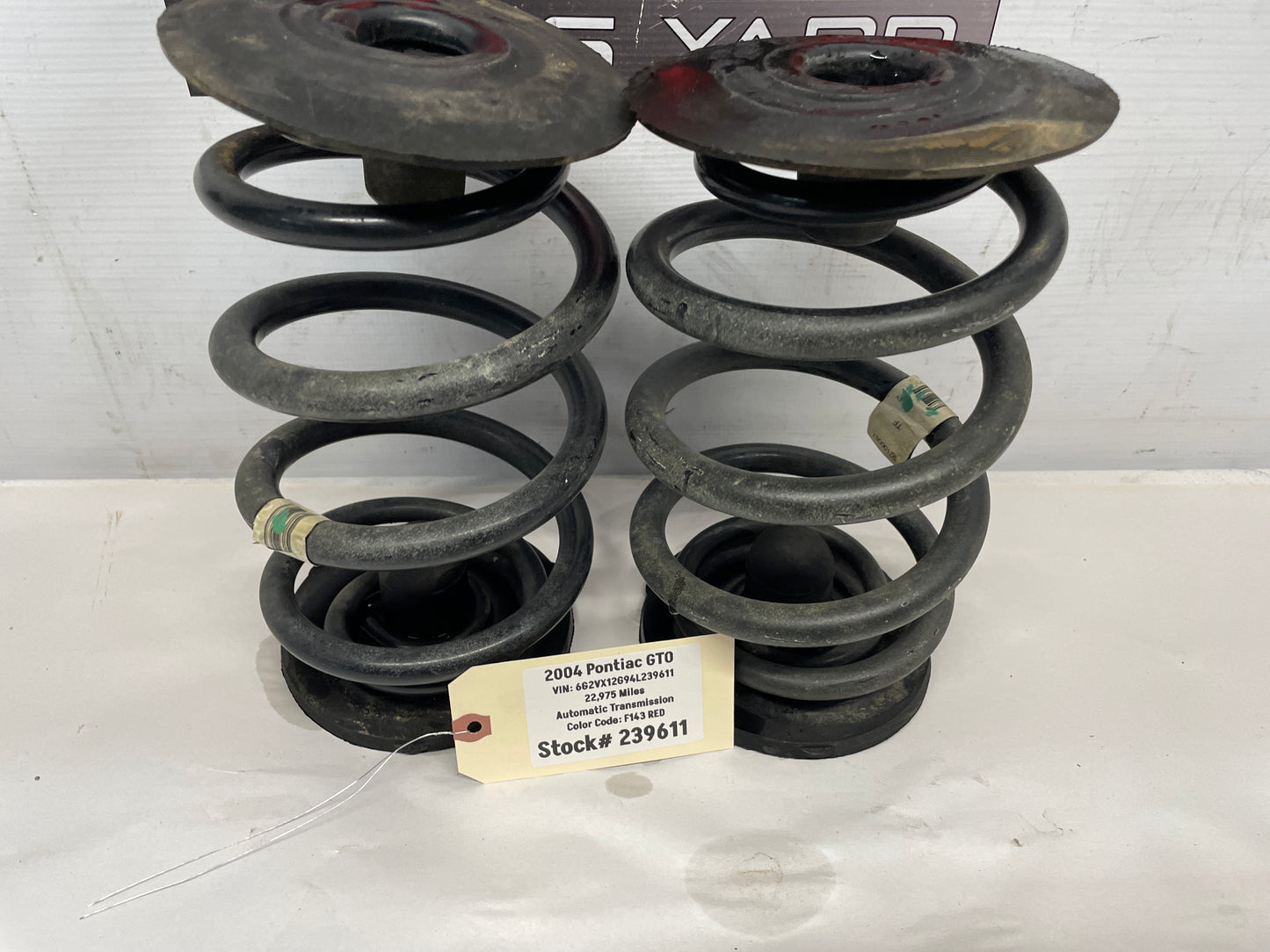 2004 Pontiac GTO Rear Coil Springs RH & LH OEM - Day's Parts Yard