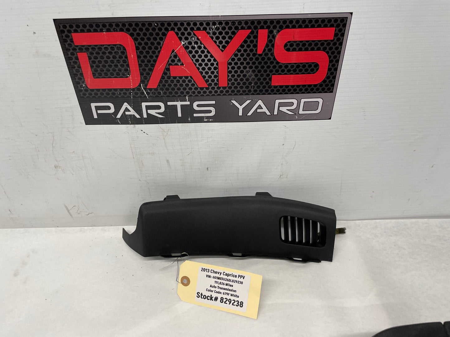 2013 Chevy Caprice PPV LH Driver Dash End Cap Vent Trim OEM - Day's Parts Yard
