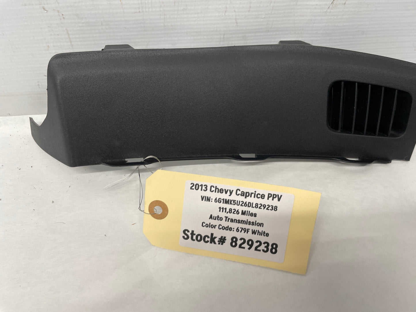 2013 Chevy Caprice PPV LH Driver Dash End Cap Vent Trim OEM - Day's Parts Yard