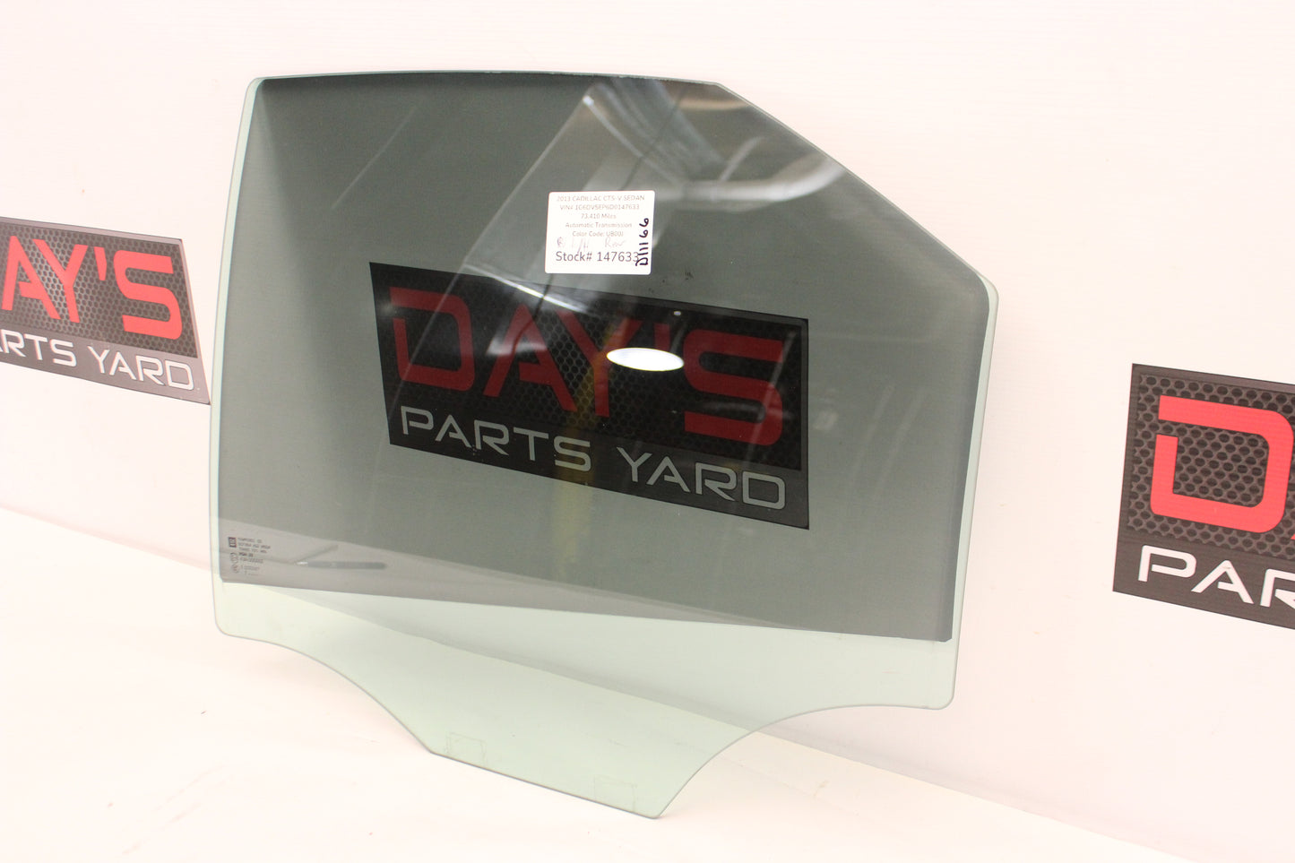 2013 Cadillac CTS-V Sedan Rear LH Driver Window Glass OEM - Day's Parts Yard