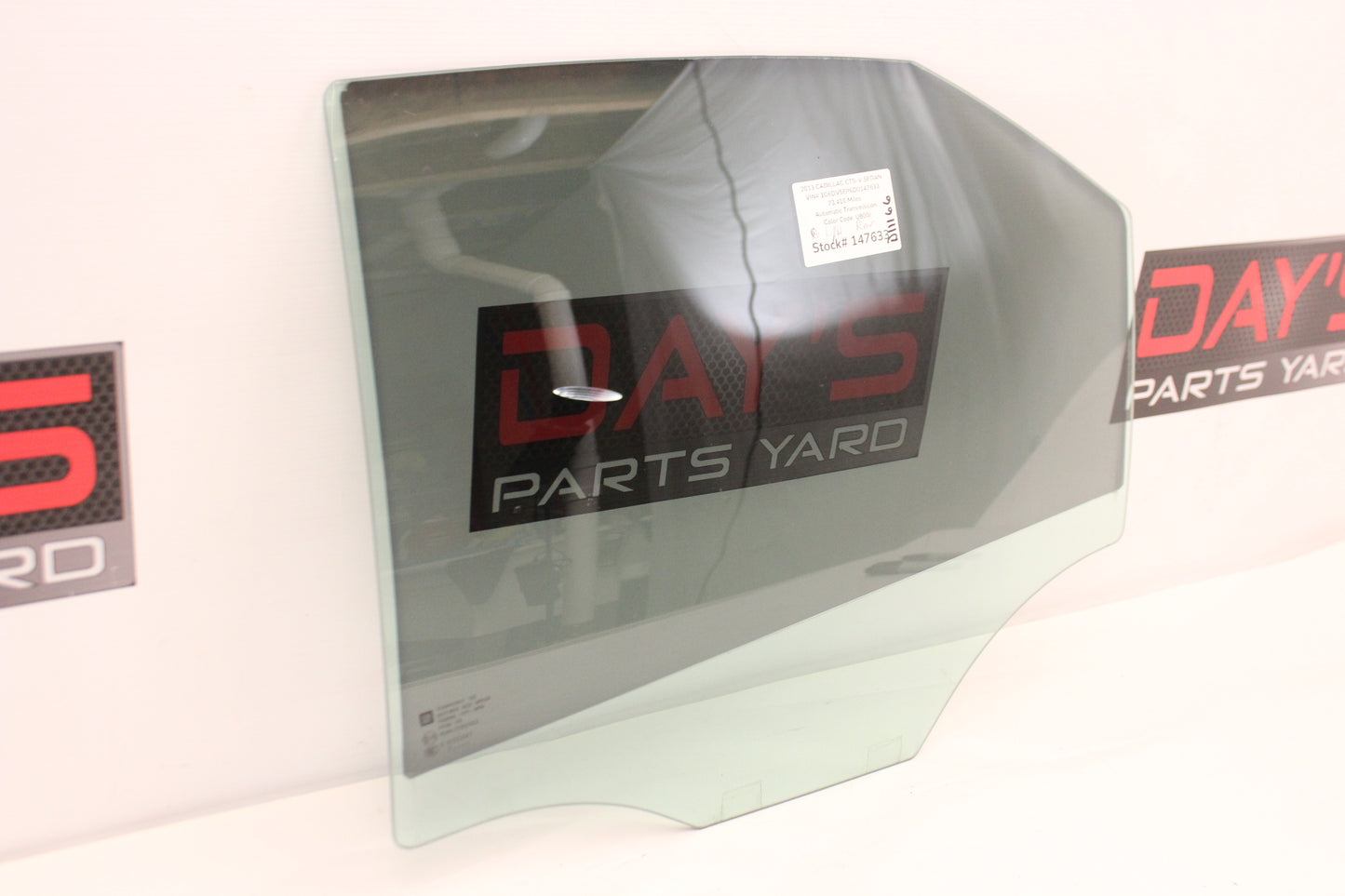 2013 Cadillac CTS-V Sedan Rear LH Driver Window Glass OEM - Day's Parts Yard