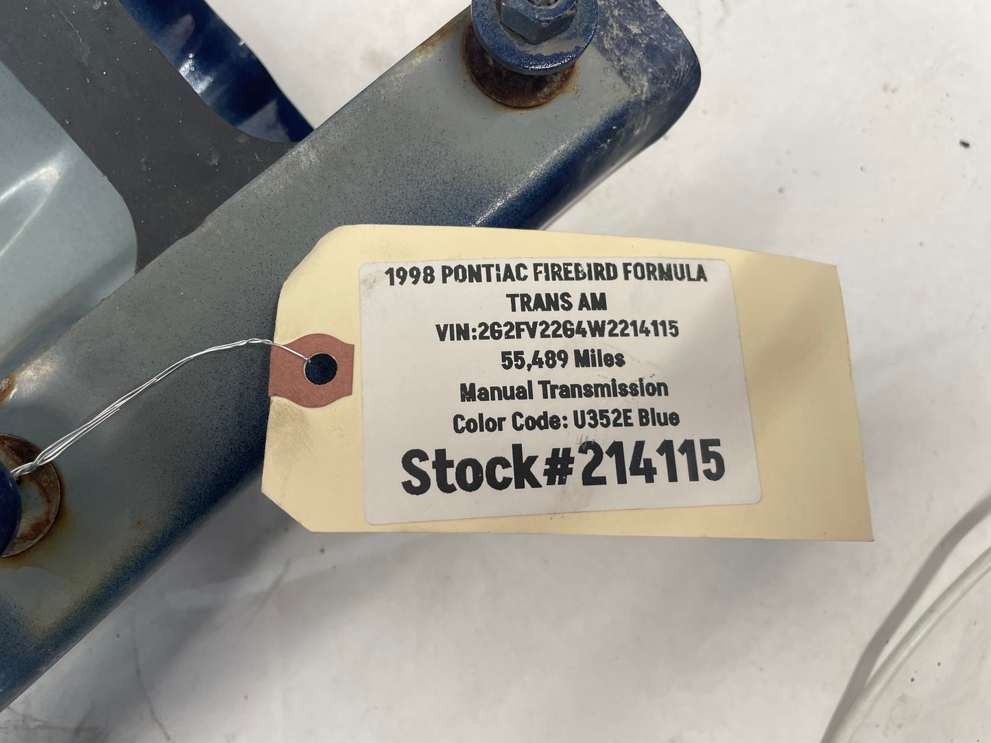 1998 Pontiac Firebird Formula Front Bumper Impact Absorber Bar OEM - Day's Parts Yard