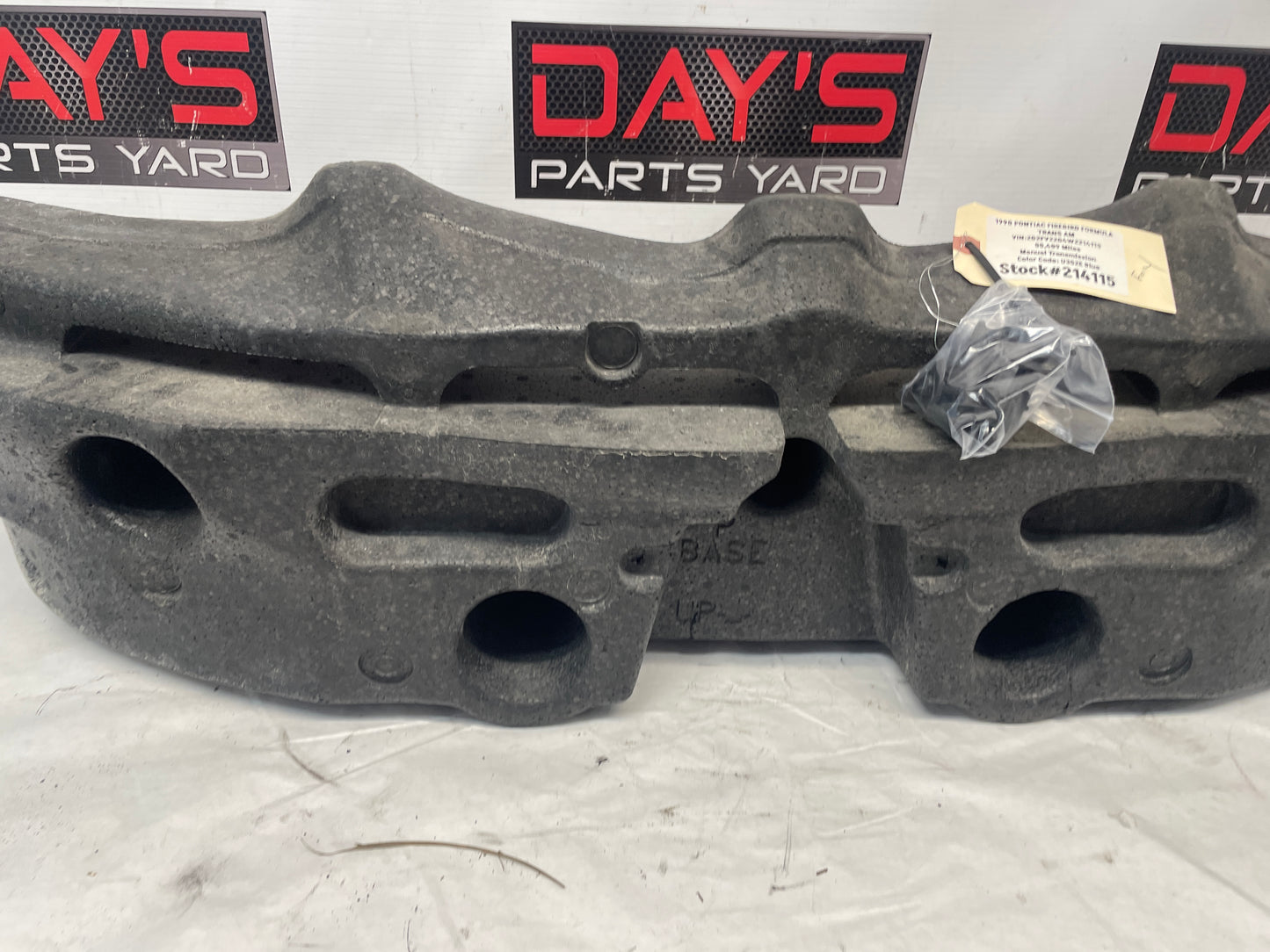 1998 Pontiac Firebird Formula Front Bumper Energy Impact Absorber Foam OEM - Day's Parts Yard
