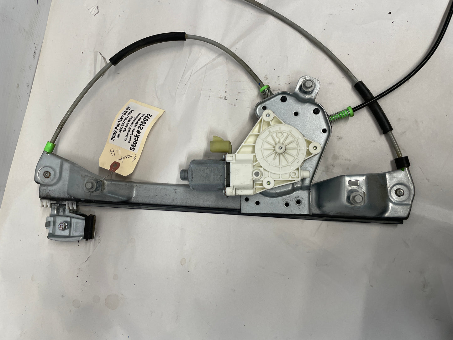 2009 Pontiac G8 GT LH Driver Front Door Window Regulator Motor OEM - Day's Parts Yard