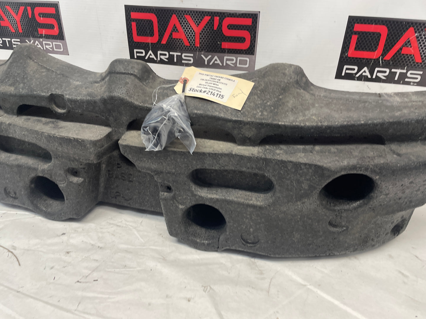 1998 Pontiac Firebird Formula Front Bumper Energy Impact Absorber Foam OEM - Day's Parts Yard
