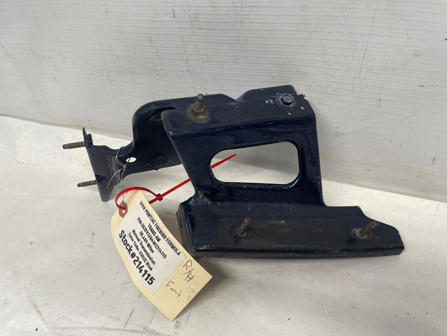 1998 Pontiac Firebird Formula RH Front Bumper Corner Support Bracket Brace Plate OEM - Day's Parts Yard