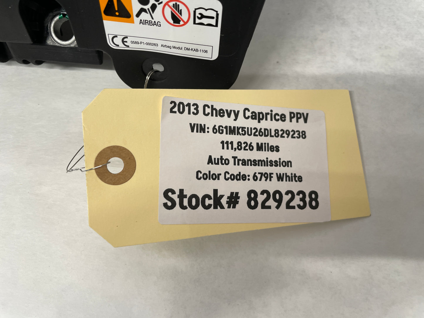 2013 Chevy Caprice PPV LH Driver Lower Dash Knee Airbag Air Bag OEM - Day's Parts Yard