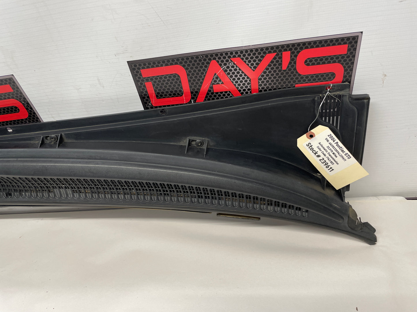 2004 Pontiac GTO Windshield Wiper Cowl 3pc OEM - Day's Parts Yard