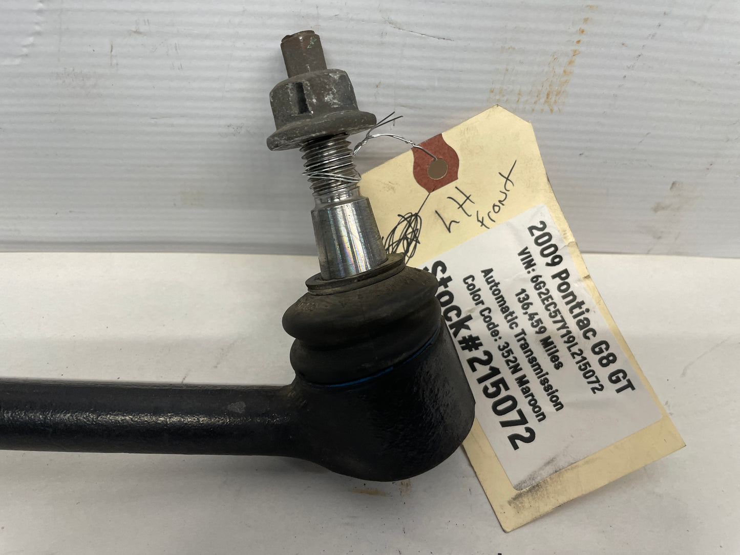 2009 Pontiac G8 LH Driver Front Lower Rearward Control Arm OEM - Day's Parts Yard