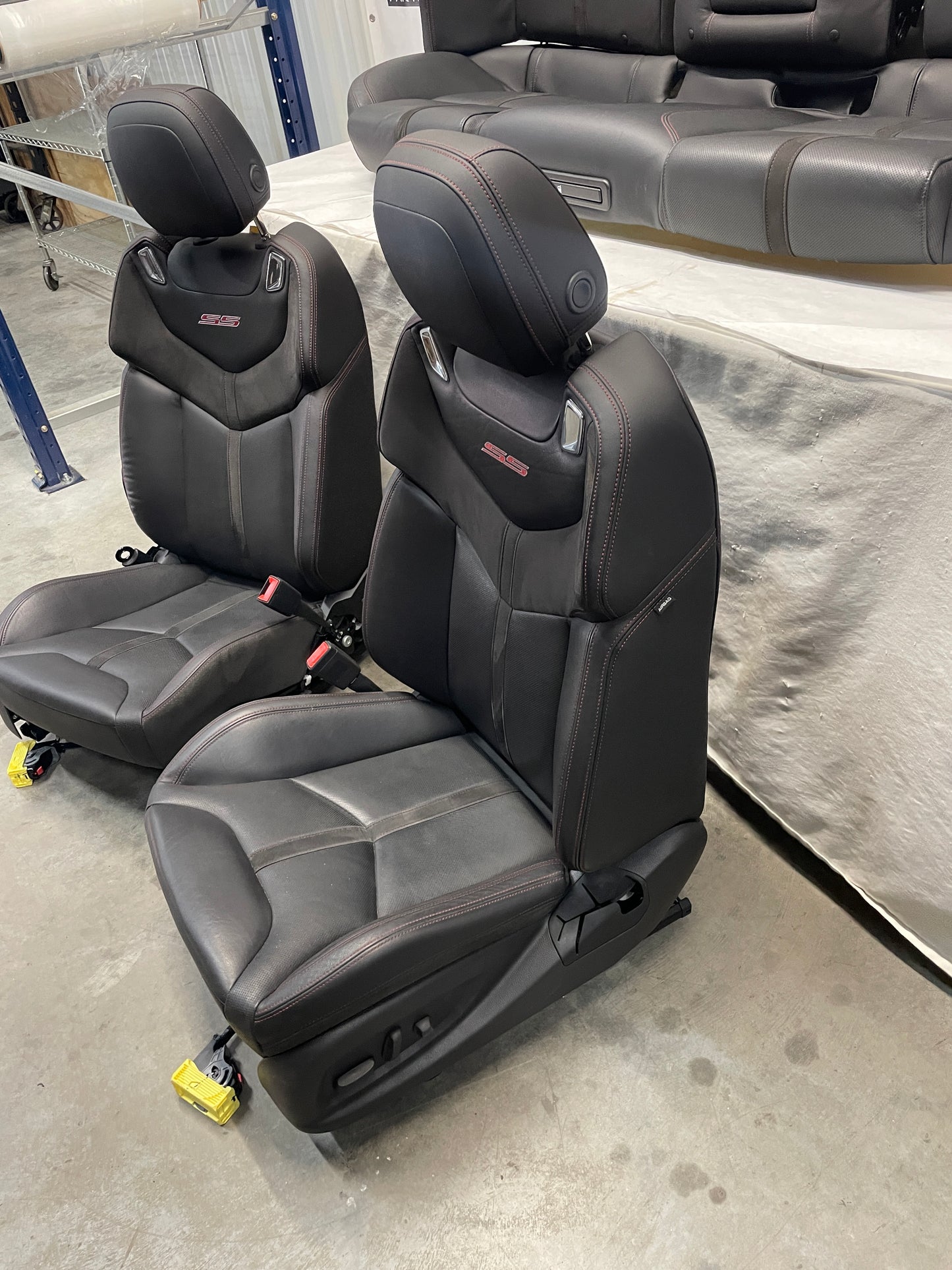 2014 Chevy SS Sedan Seats Fronts and Rears Black Leather Alcantara Suede OEM - Day's Parts Yard