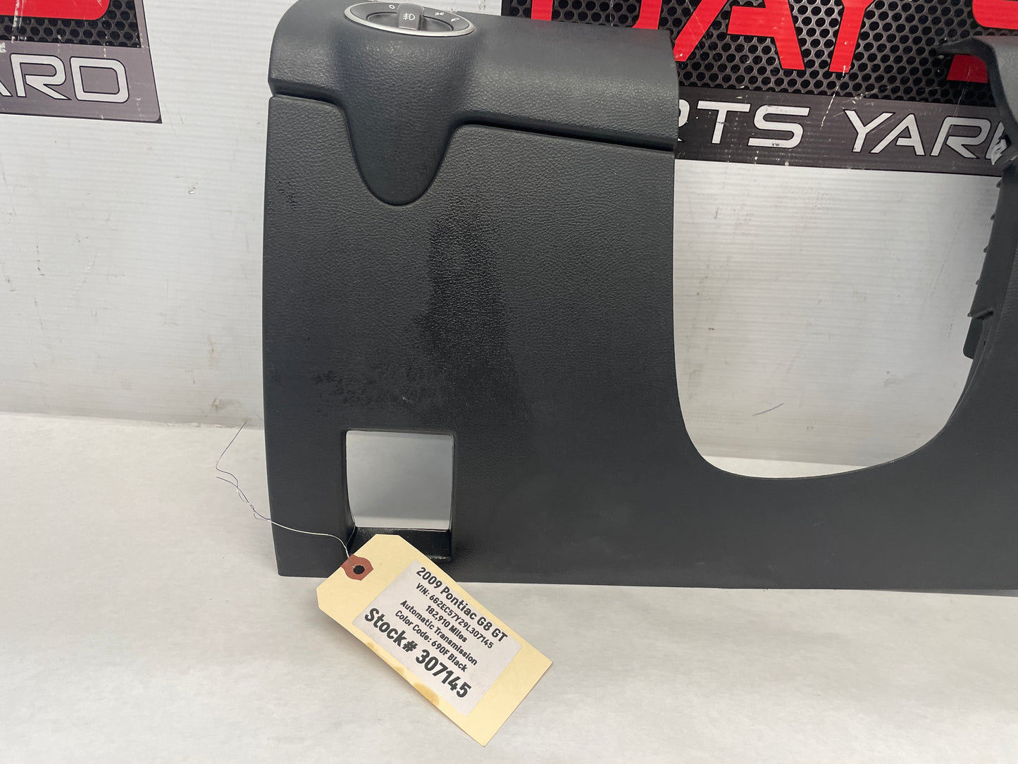 2009 Pontiac G8 GT LH Driver Knee Bolster Lower Dash Column Cover Trim Panel OEM - Day's Parts Yard