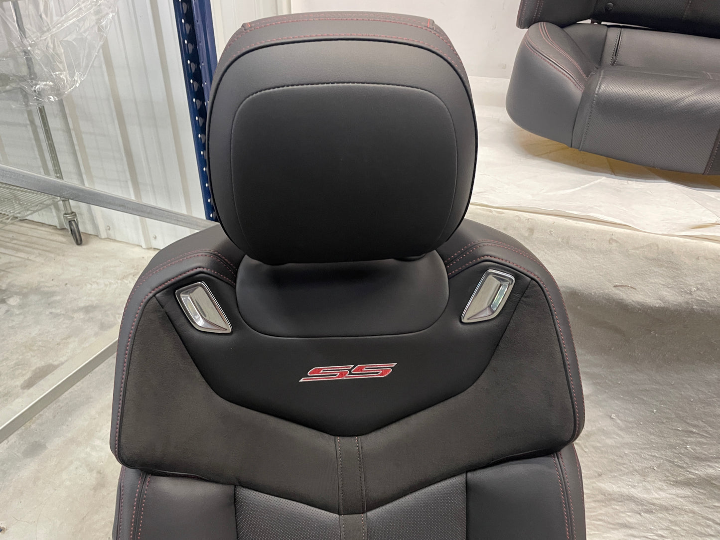 2014 Chevy SS Sedan Seats Fronts and Rears Black Leather Alcantara Suede OEM - Day's Parts Yard