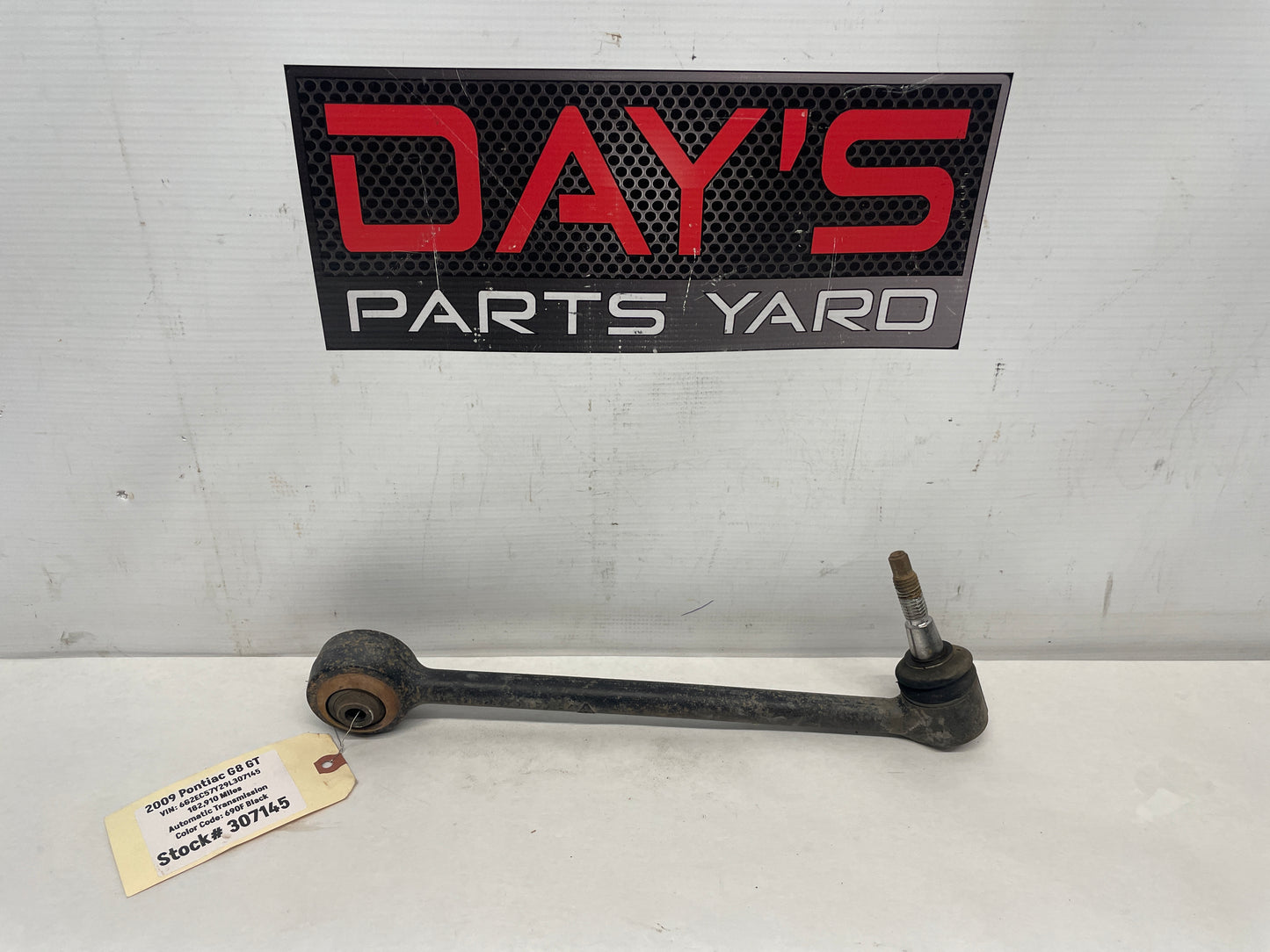 2009 Pontiac G8 LH Driver Front Suspension Lower Rear Ward Control Arm OEM - Day's Parts Yard