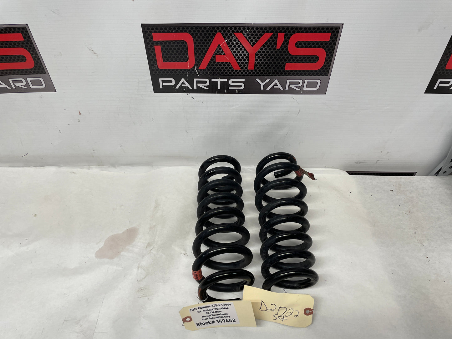 2016 Cadillac ATS-V Coupe Rear Coil Springs OEM - Day's Parts Yard