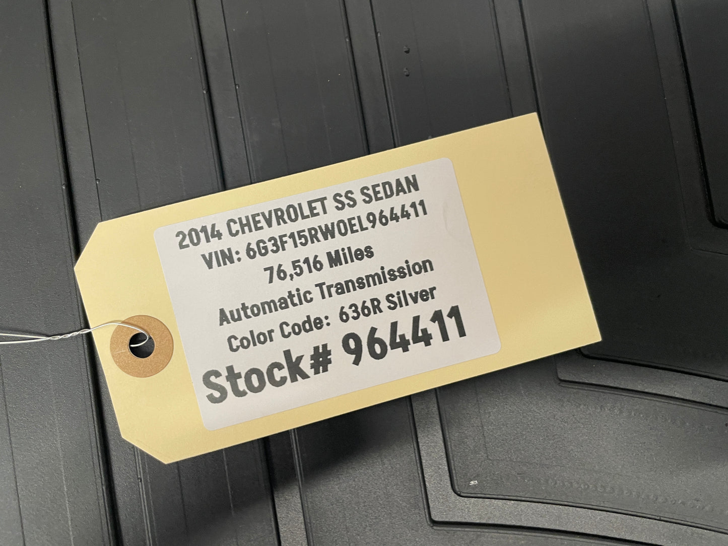 2014 Chevy SS Sedan Front & Rear Weather Tech Floor Mats - Day's Parts Yard