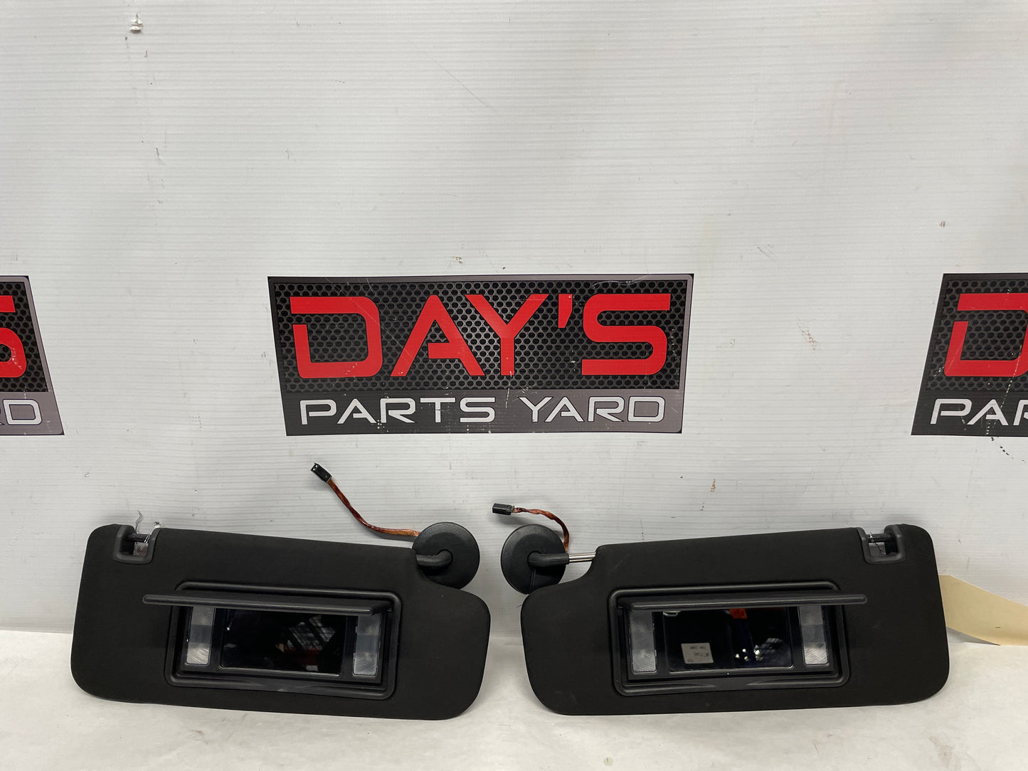 2016 Cadillac ATS-V Coupe RH & LH Sun Visor Shade Sunvisor Sunshade Black OEM - Day's Parts Yard