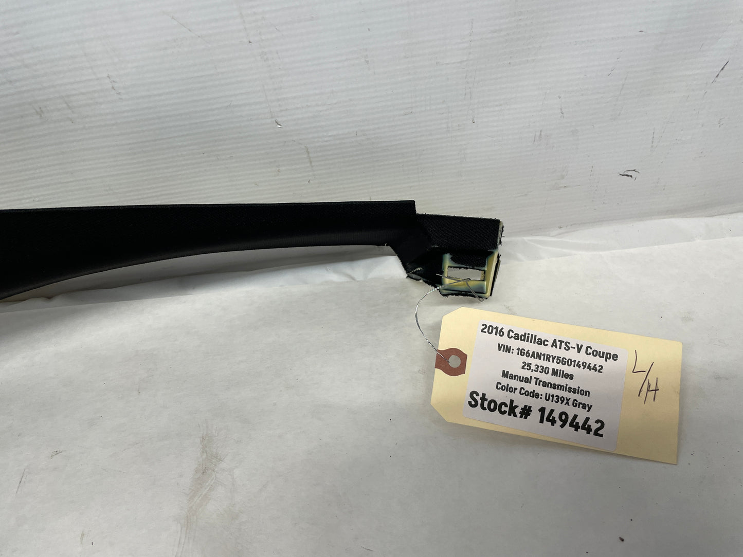2016 Cadillac ATS-V Coupe LH Driver Interior Quarter Window C Pillar Trim OEM - Day's Parts Yard