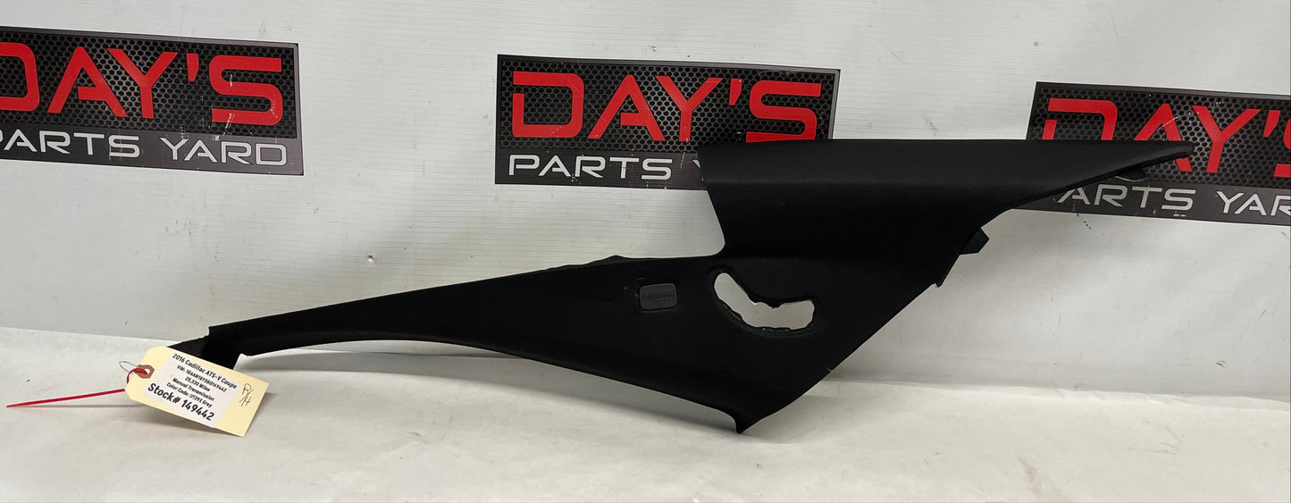 2016 Cadillac ATS-V Coupe RH Passenger Quarter Window Interior C Pillar Trim OEM - Day's Parts Yard