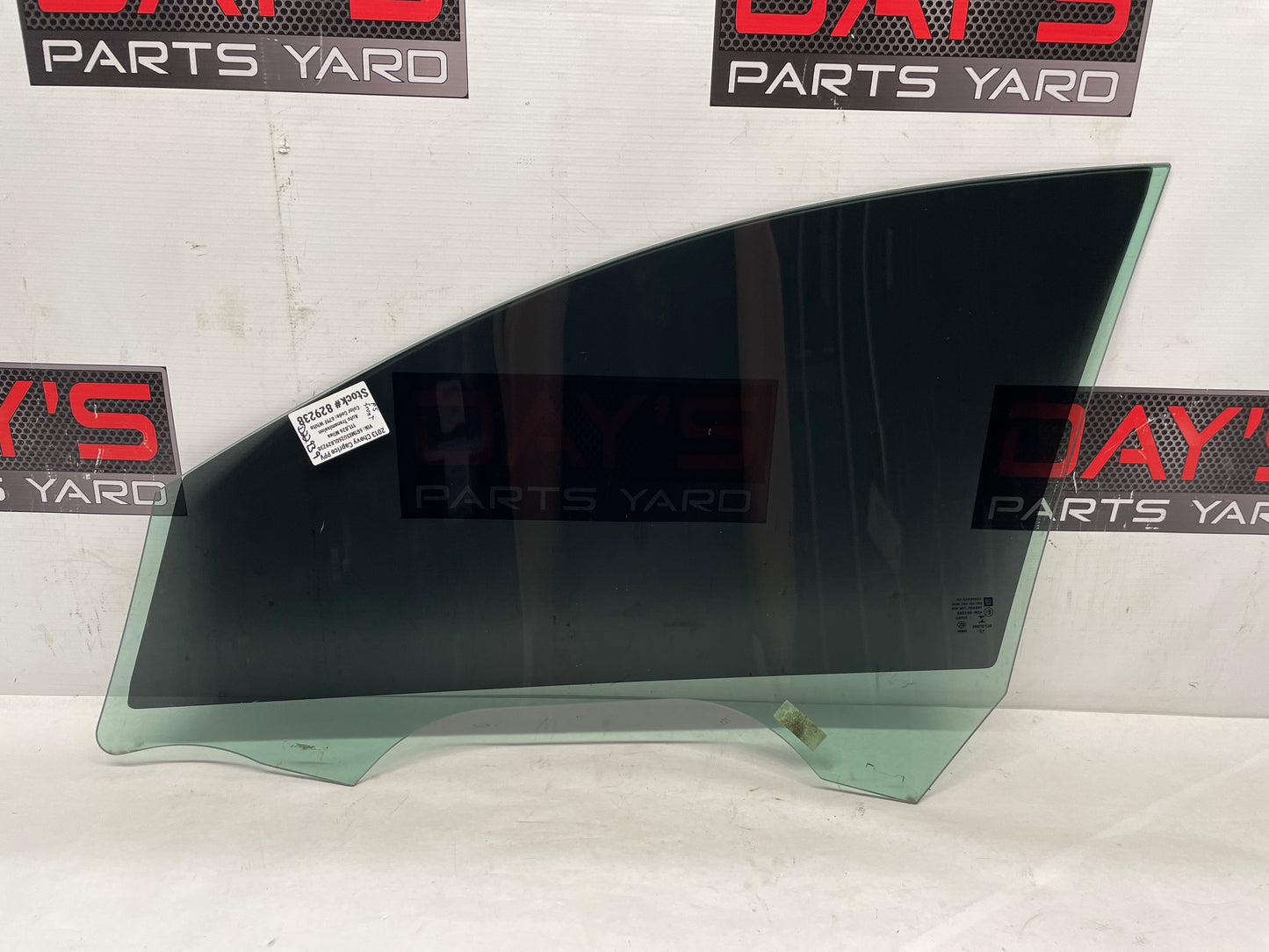 2013 Chevy Caprice PPV RH Passenger Front Door Window Glass OEM - Day's Parts Yard
