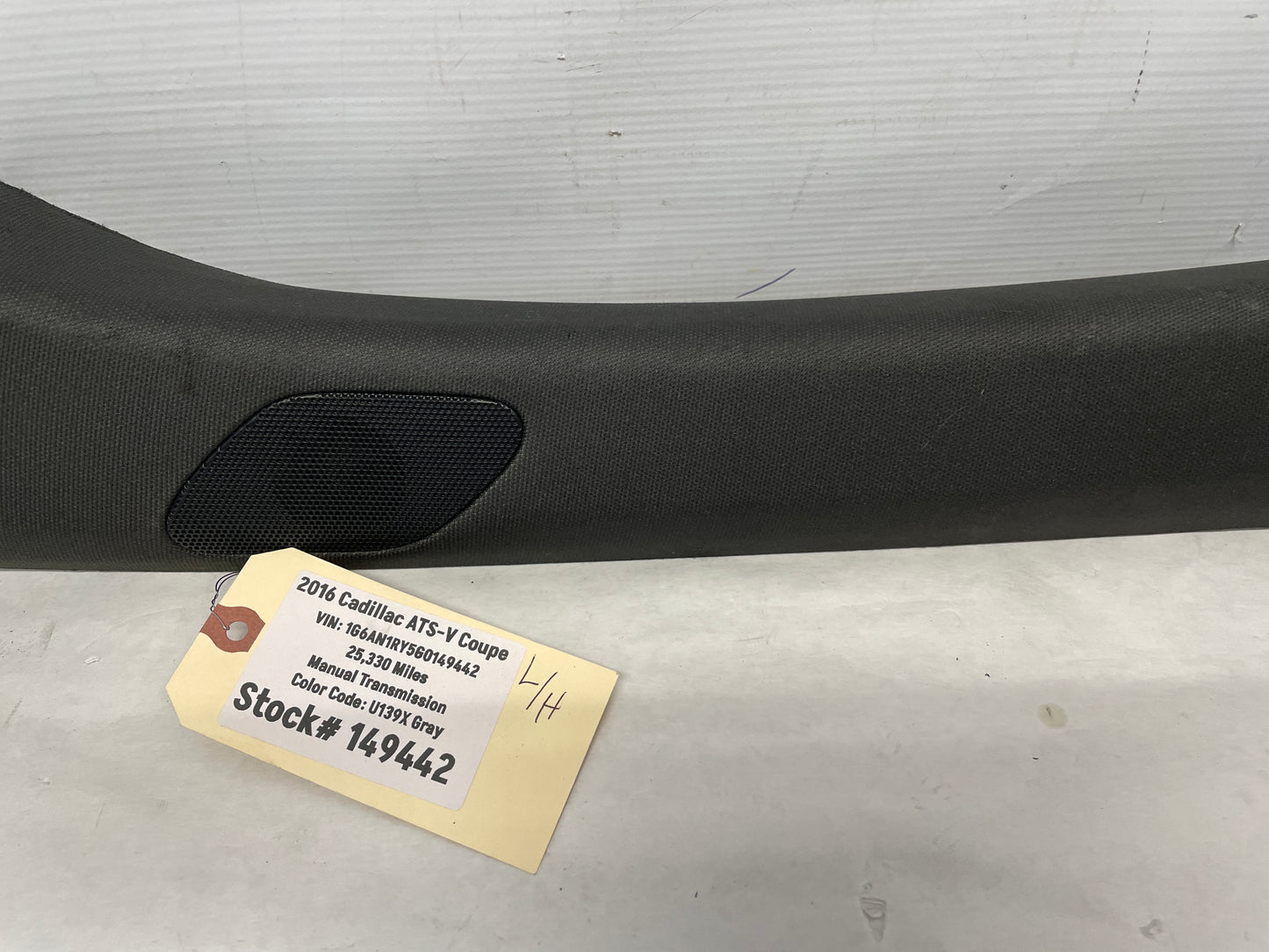 2016 Cadillac ATS-V Coupe LH Driver Windshield A Pillar Interior Trim OEM - Day's Parts Yard