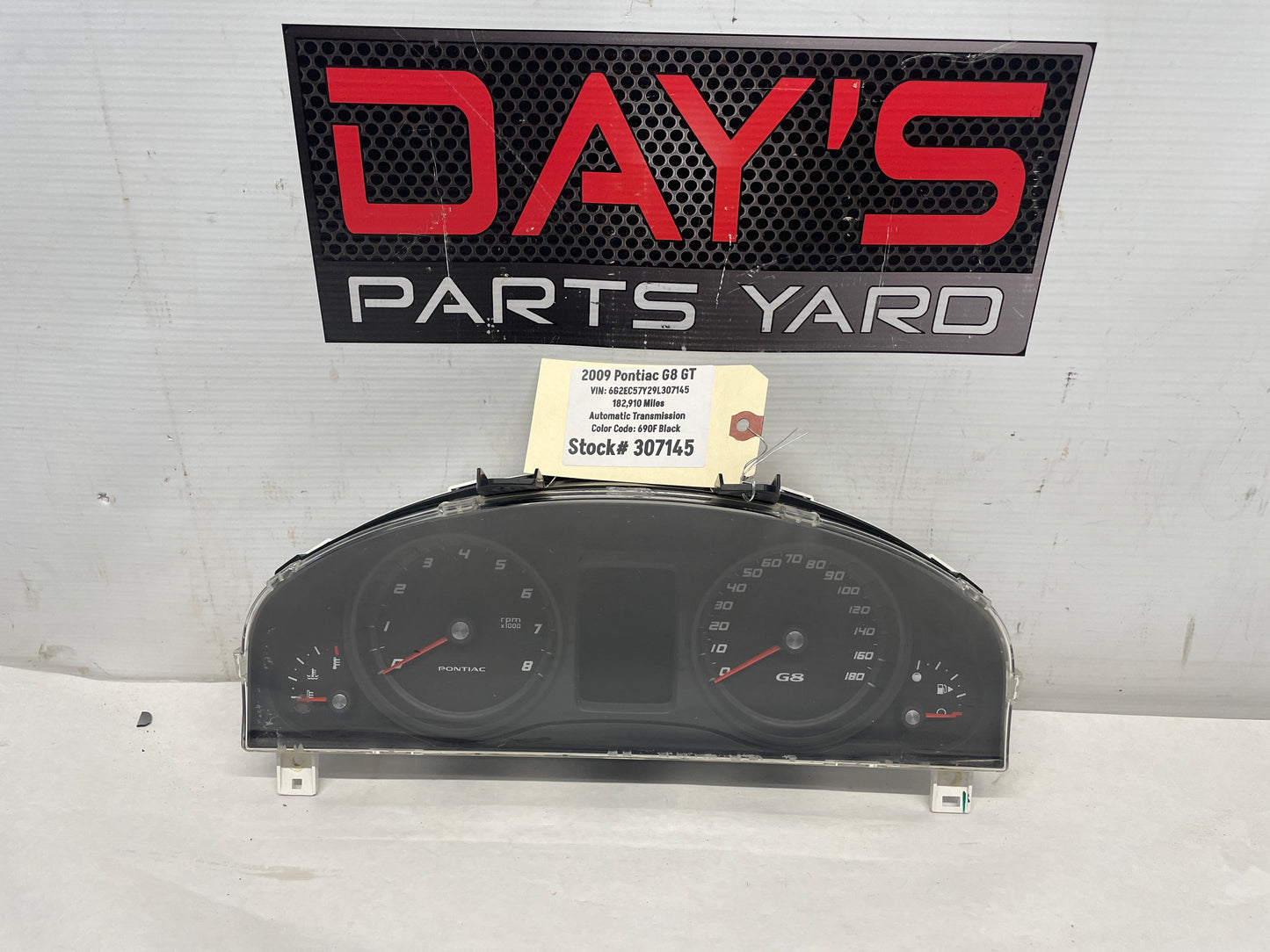2009 Pontiac G8 GT Gauge Cluster Speedometer OEM - Day's Parts Yard