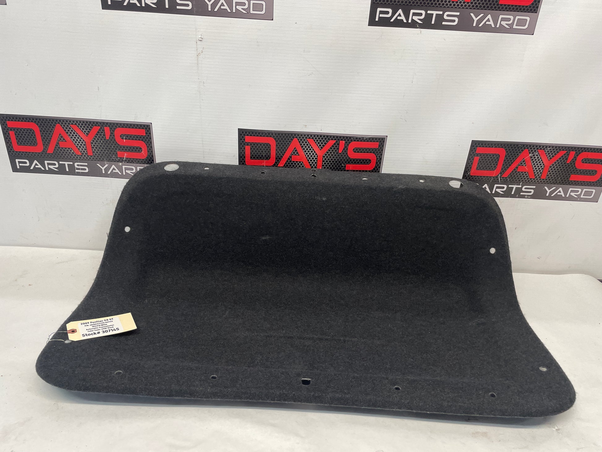 2009 Pontiac G8 GT Trunk Deck Lid Liner Carpet Felt OEM - Day's Parts Yard