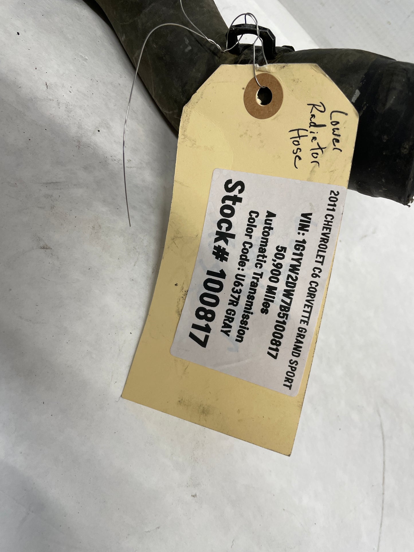 2011 Chevy C6 Corvette Grand Sport Upper & Lower Radiator Hoses OEM