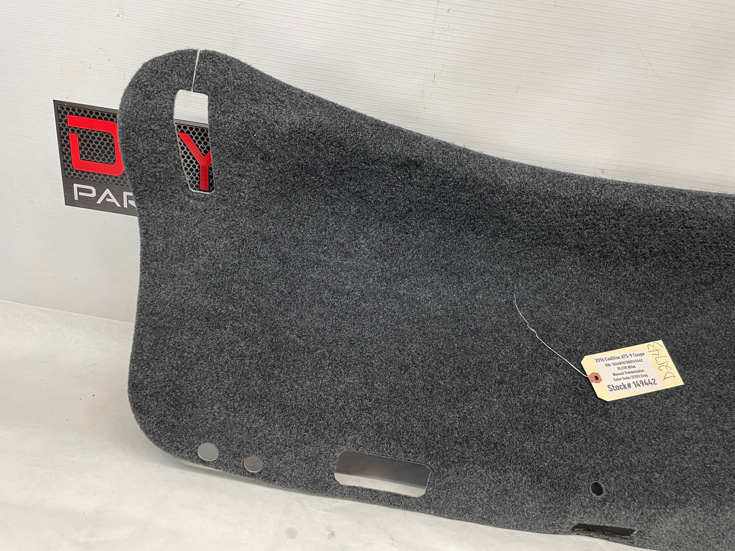 2016 Cadillac ATS-V Coupe Trunk Deck Inner Compartment Lid Liner Panel OEM - Day's Parts Yard