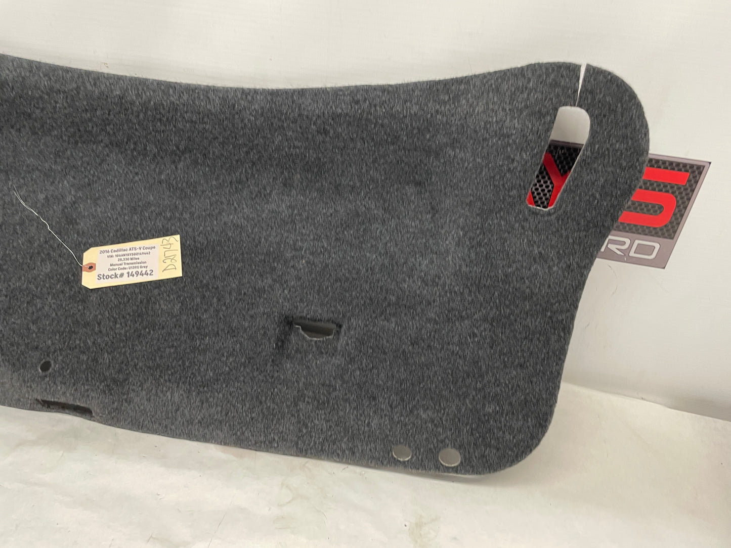 2016 Cadillac ATS-V Coupe Trunk Deck Inner Compartment Lid Liner Panel OEM - Day's Parts Yard