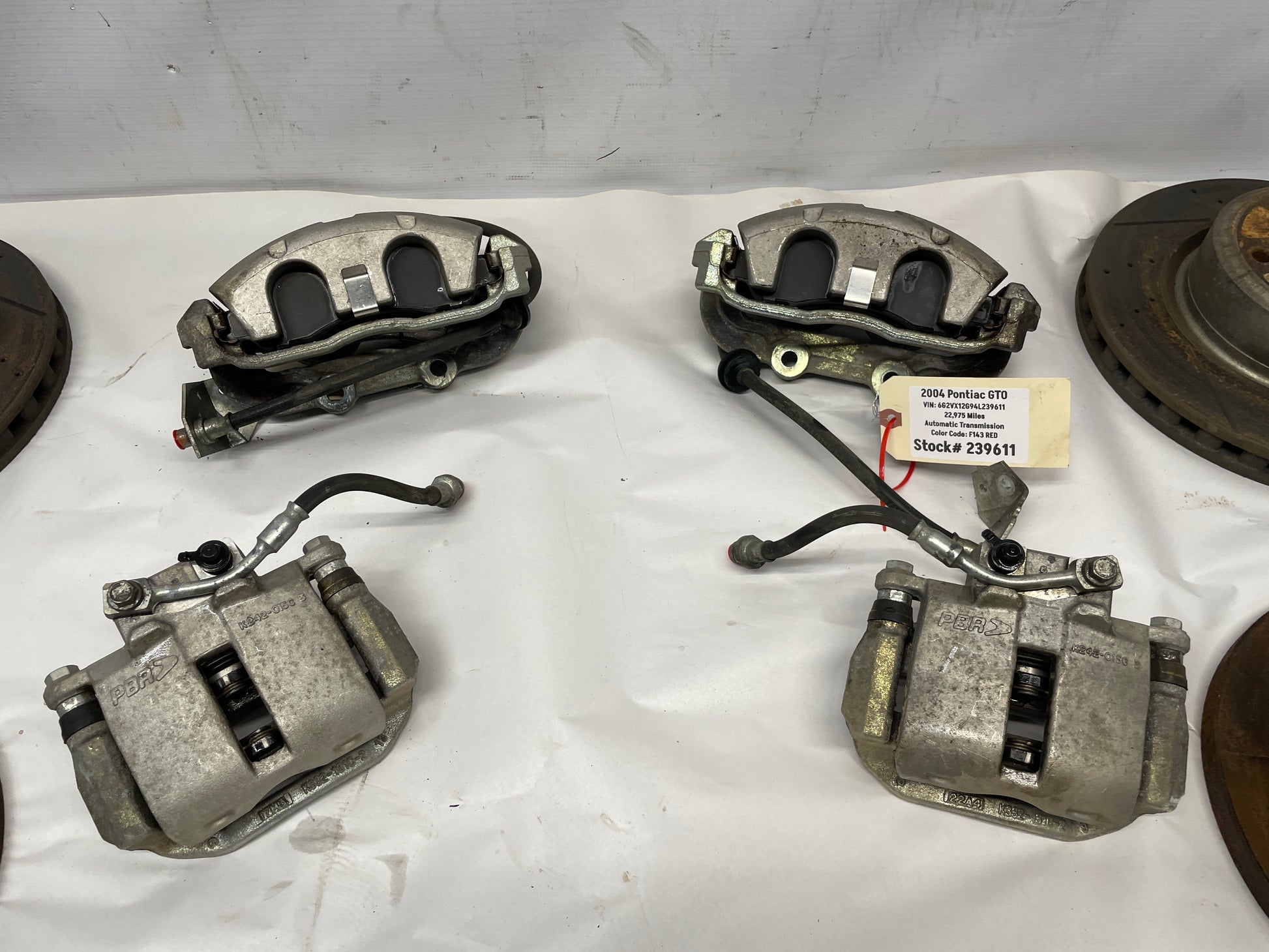 2004 Pontiac GTO PBR Brake Calipers and Rotors Front & Rear OEM - Day's Parts Yard