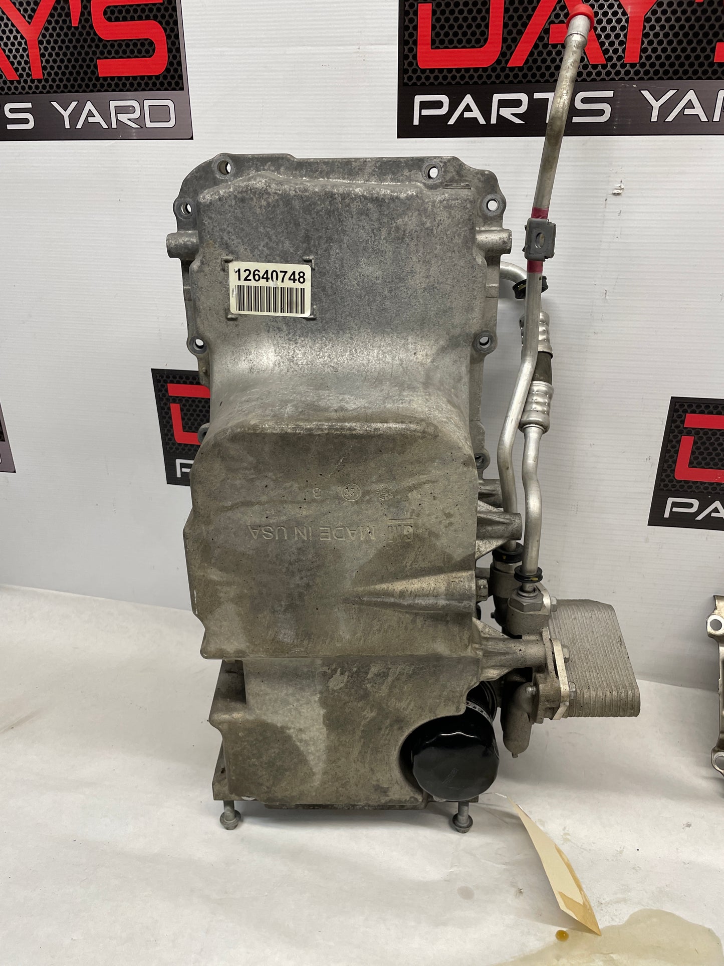 2011 Cadillac CTS-V Coupe Complete Oil Pan Assembly w/ Cooler OEM - Day's Parts Yard