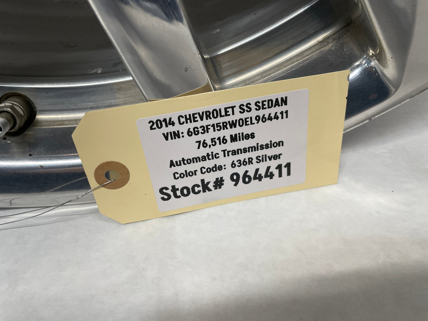 2014 Chevy SS Sedan Factory OEM Rear Wheel 19X9 - Day's Parts Yard