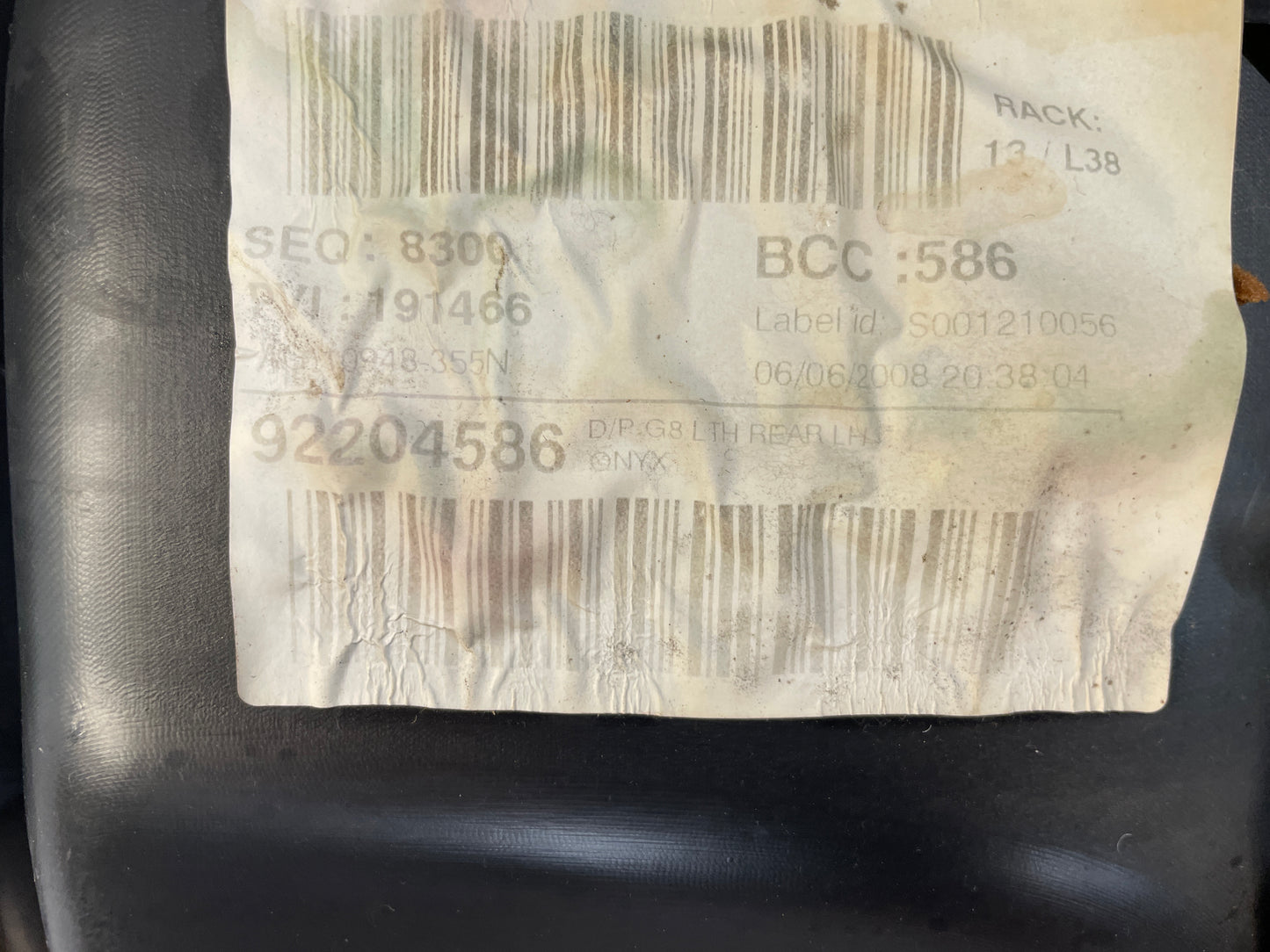 2009 Pontiac G8 GT LH Driver Rear Interior Door Panel Trim OEM - Day's Parts Yard